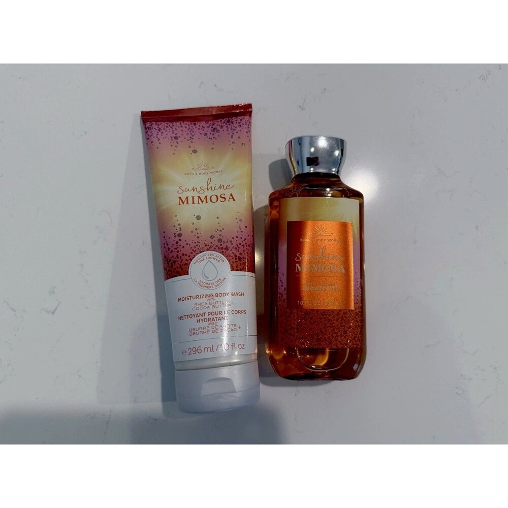 Bath & Body Works Sunshine Mimosa Shower Gel + Body Cream Set New